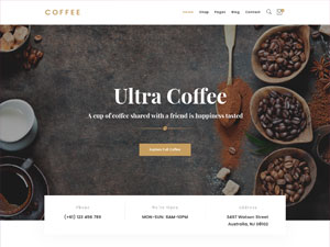 Strona internetowa dla kawiarni